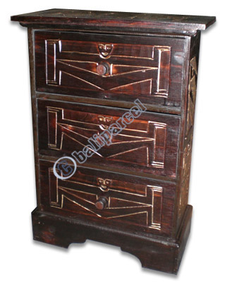Wooden Cupboard With Primitive Designe