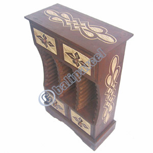 CD Stand  With 4 Drawers And 28 CDs,  Tribal Designe