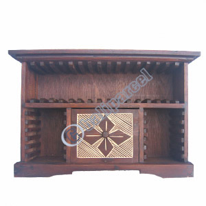 CD Stand  With 1 Drawers And 33 CDs,  Tribal Designe