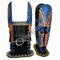 CD Stand, With Mask Dot Art Painted