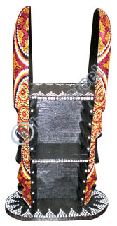 CD Stand, With Mask Dot Art Painted