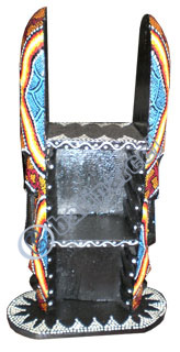 CD Stand, With Mask Dot Art Painted