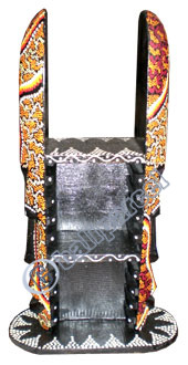 CD Stand, With Mask Dot Art Painted