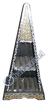 CD Stand, Pyramid Dot Art Painted