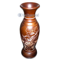 Wooden Vase, This Vase Hand Carved From Teak Wood (the Best Wood).