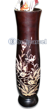Wooden Vase, This Vase Hand Carved From Teak Wood (the Best Wood).