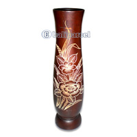 Wooden Vase, This Vase Hand Carved From Teak Wood (the Best Wood).