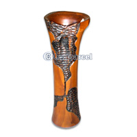 Wooden Vase, This Vase Hand Carved From Teak Wood (the Best Wood).