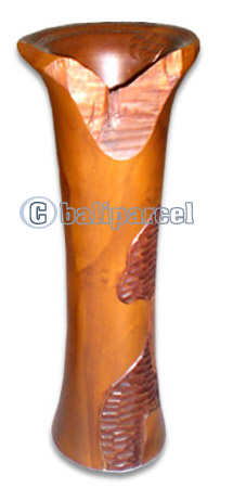 Wooden Vase, This Vase Hand Carved From Teak Wood (the Best Wood).