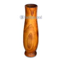 Wooden Vase, This Vase Hand Carved From Teak Wood (the Best Wood).