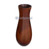Wooden Vase, This Vase Hand Carved From Teak Wood (the Best Wood).