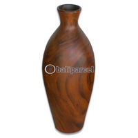 Wooden Vase, This Vase Hand Carved From Teak Wood (the Best Wood).