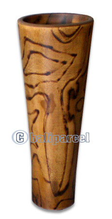 Wooden Vase, This Vase Hand Carved From Teak Wood (the Best Wood).