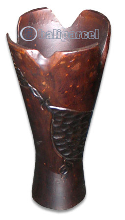 Wooden Vase, This Vase Hand Carved From Teak Wood (the Best Wood).