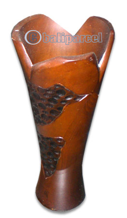 Wooden Vase, This Vase Hand Carved From Teak Wood (the Best Wood).