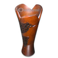 Wooden Vase, This Vase Hand Carved From Teak Wood (the Best Wood).