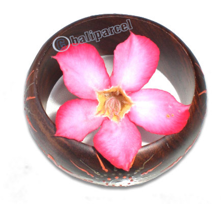 Wooden Bracelet From Sono Wood With Hand Painted.