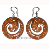 Earring, Handmade With Coconut Shell