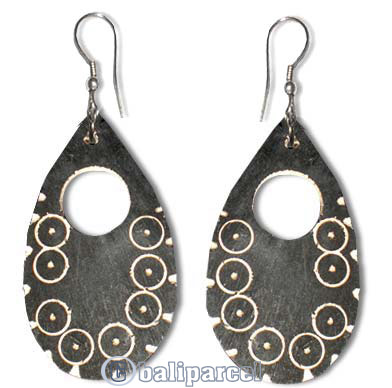 Wooden Earring With Coconut Wood 