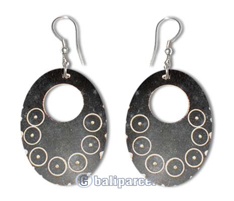 Wooden Earring With Coconut Wood 