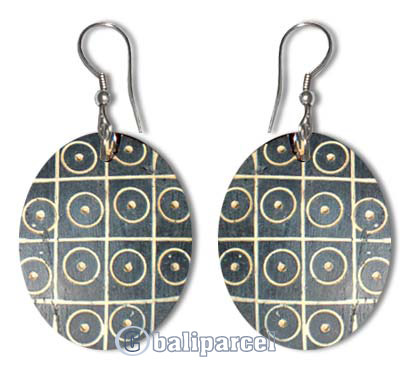 Wooden Earring With Coconut Wood 