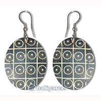 Wooden Earring With Coconut Wood 