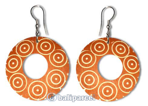 Wooden Earring With Coconut Wood 