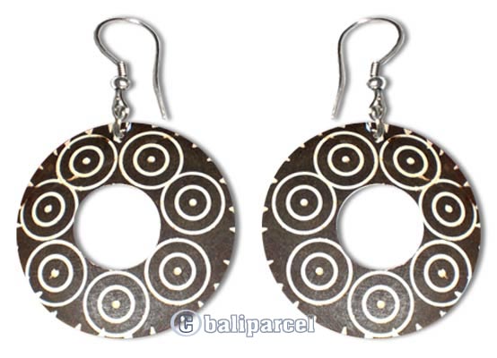 Wooden Earring With Coconut Wood 