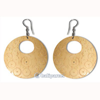 Wooden Earring With Coconut Wood 