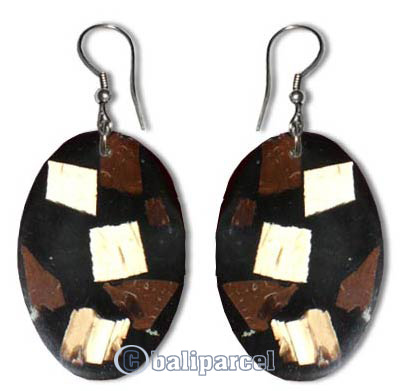 Earring, Synthetic Resin With Coconut