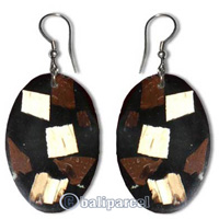 Earring, Synthetic Resin With Coconut