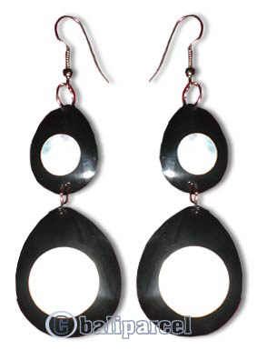 Earring, Synthetic Resin Inlaid With Shell