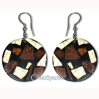 Earring, Synthetic Resin With Coconut
