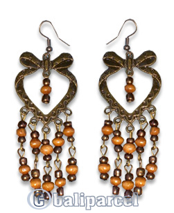 Earring, Handmade With Glass Beads.