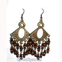 Earring, Handmade With Glass Beads.