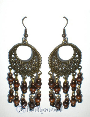 Earring, Handmade With Glass Beads.