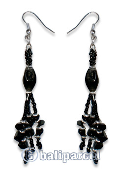 Earring, Handmade With Glass Beads.