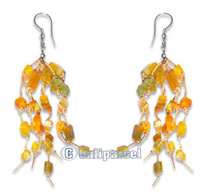 Earring, Handmade With Stone.