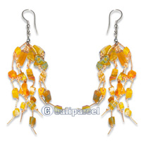 Earring, Handmade With Stone.