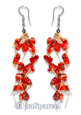 Earring, Handmade With Stone.