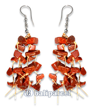 Earring, Handmade With Stone.