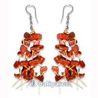 Earring, Handmade With Stone.
