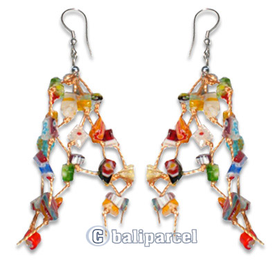 Earring, Handmade With Stone.