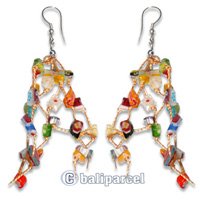 Earring, Handmade With Stone.