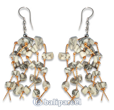 Earring, Handmade With Stone.