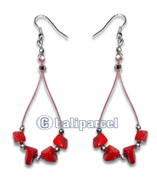 Earring, Handmade With Stone.