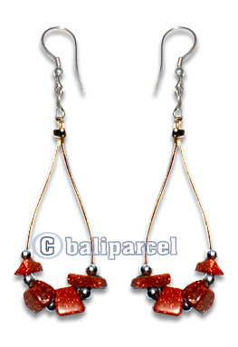 Earring, Handmade With Stone.