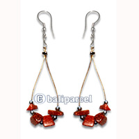 Earring, Handmade With Stone.