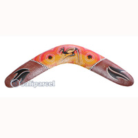Aboriginal Dot Art Boomerang, Hand Carved From Sono Wood