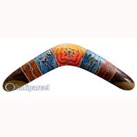 Aboriginal Dot Art Boomerang, Hand Carved From Sono Wood